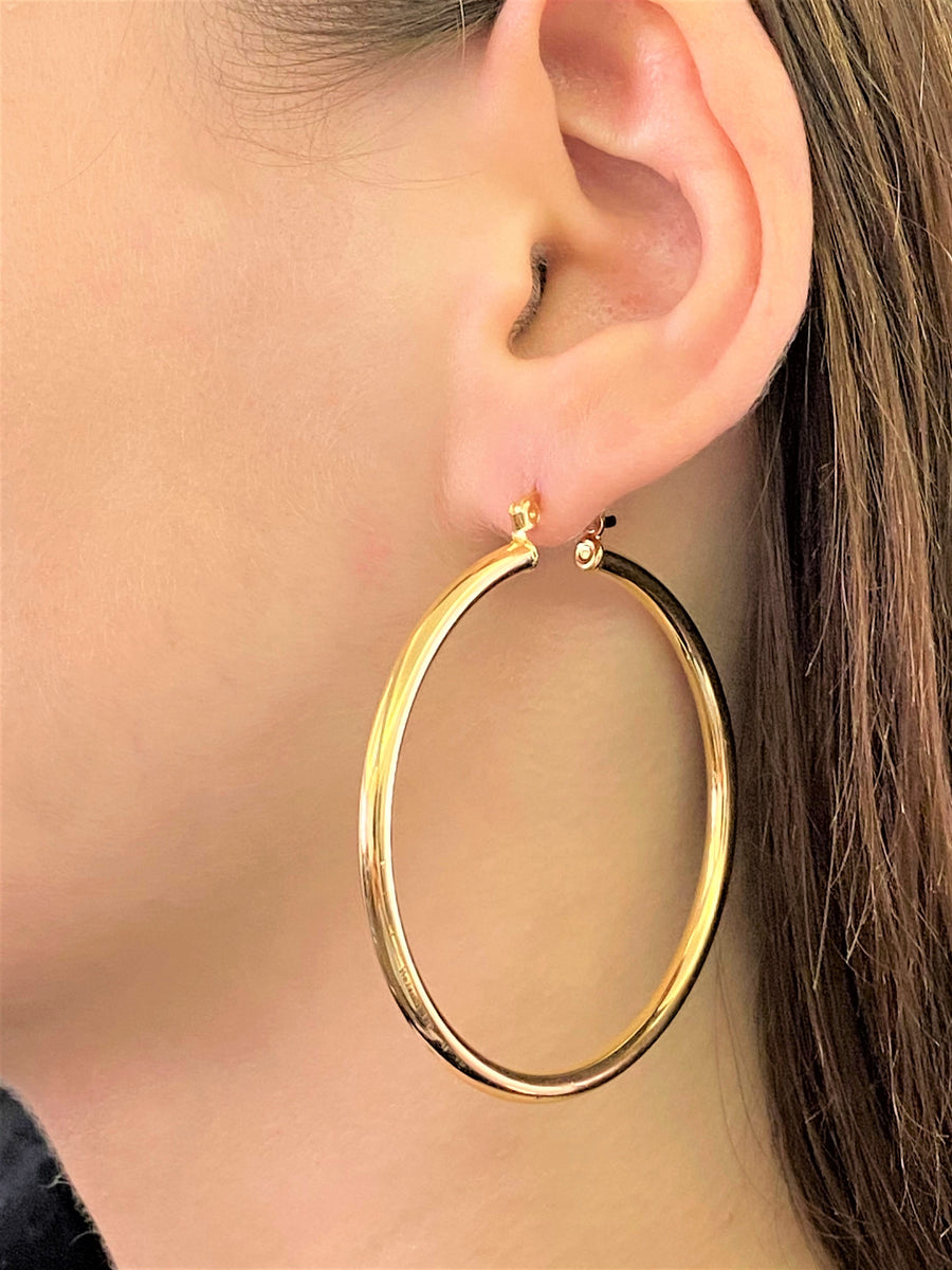 18k gold plated store hoop earrings