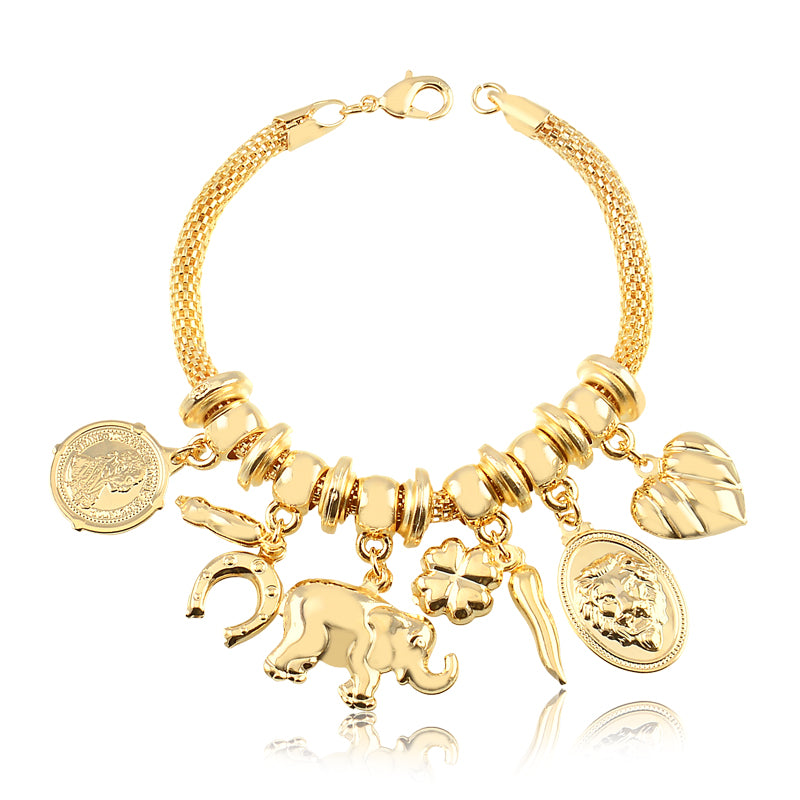 All Gold Virtue Lucky Bracelet – Marissa Collections